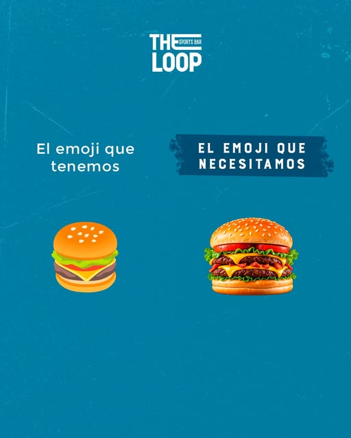 Gráfica de The Loop con una hamburguesa